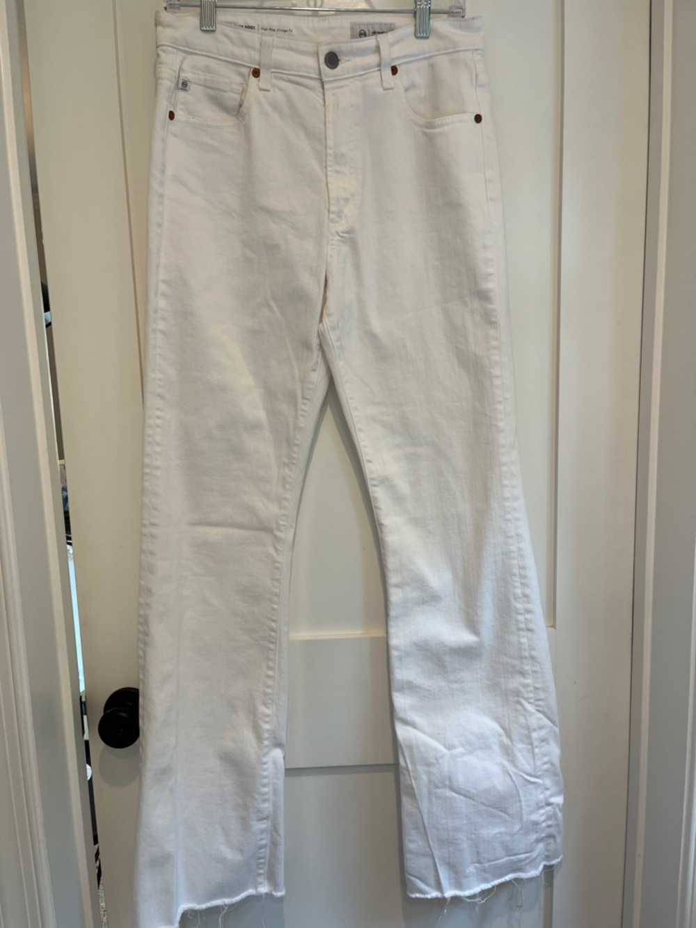 AG White High-Rise Boot Vintage Fit Jeans